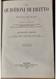 LE QUISTIONI DI DIRITTO Nicola Nicolini 2 volumi in 1 1870 Jovene Libro antico