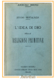 L'IDEA DI DIO NELLE RELIGIONI PRIMITIVE di Jevons 1914 Hoepli Manuale Libro