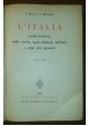 L'ITALIA NELLA NATURA STORIA ABITANTI VOLUME I 1902 di Reclus Brunialti  