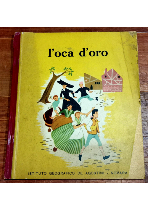 L'OCA D'ORO di Grimm 1952  De Agostini libro illustrato per bambini fiaba