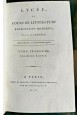 LYCEE OU COURS DE LITTERATURE ANCIENNE ET MODERNE tomo 3 di La Harpe 1799