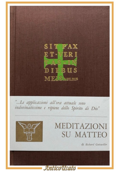 MEDITAZIONI SU MATTEO di Richard Gutzwiller 1970 Edizioni Paoline Libro Chiesa