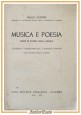 MUSICA E POESIA di Emilio Santini 1941 Trimarchi Libro scolastico cenni storia