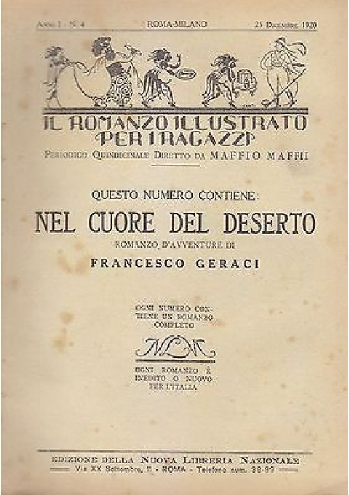 NEL CUORE DEL DESERTO - Francesco Geraci romanzo illustrato ragazzi 25/12/1920