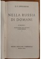 NELLA RUSSIA DI DOMANI Oppenheim romanzo Treves Treccani Tumminelli 1932 Libro