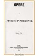 OPERE COMPLETE di Ippolito Pindemonte 1851 Francesco Rossi Libro Antico poesia