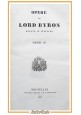 OPERE di Lord Byron volume 3 4 1841 Société Belge Librairie Libro Manfredo Caino