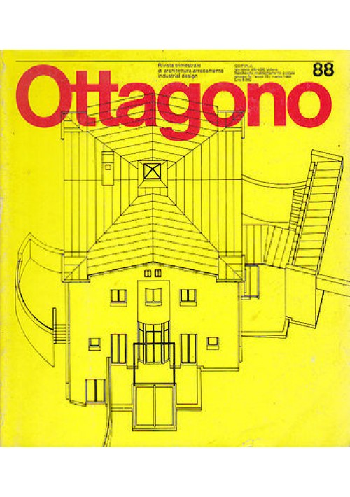 OTTAGONO N. 88 marzo1988 rivista trimestrale architettura arredamento design