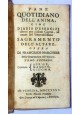 PANE QUOTIDIANO DELL'ANIMA tomo II Francesco Marchese 1735 Nicolò Pezzana 