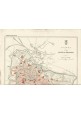 ESAURITO - PIANTA DELLA CITTA' DI PADOVA cromolitografia 1902 Stampa Antica Mappa Veneto