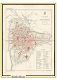 ESAURITO - PIANTA DELLA CITTA' DI PADOVA cromolitografia 1902 Stampa Antica Mappa Veneto