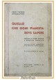 QUELLO CHE OGNI PIANISTA DEVE SAPERE di Luigi Finizio 1944 Curci Libro didattica