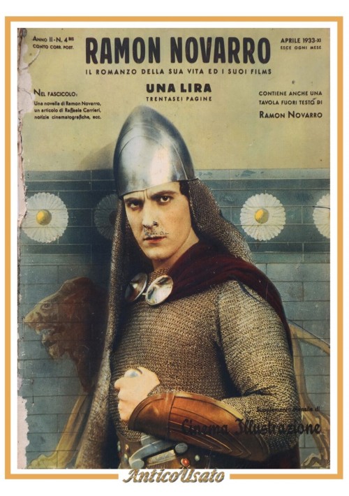 RAMON NOVARRO romanzo sua vita film 1933 supplemento Cinema Illustrazione rivist