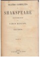 RE LEAR IL MERCANTE DI VENEZIA SOGNO DI UNA NOTTE Shakespeare 1852 Libro Antico