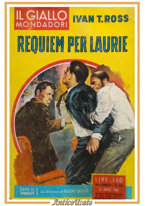 REQUIEM PER LAURIE di Ivan Ross 1962 Mondadori libro giallo romanzo