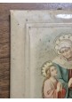 SANTINO QUADRETTO SANT'ANNA MADRE DI MARIA in celluloide fine '800 immaginetta