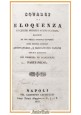 SQUARCI DI ELOQUENZA Anton'Angelo Marcantonio Cavanis 1843 antico 3 libri in 1