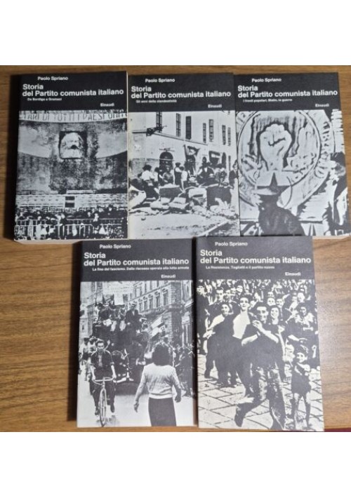 STORIA DEL PARTITO COMUNISTA ITALIANO di Paolo Spriano 5 volumi completa Libro