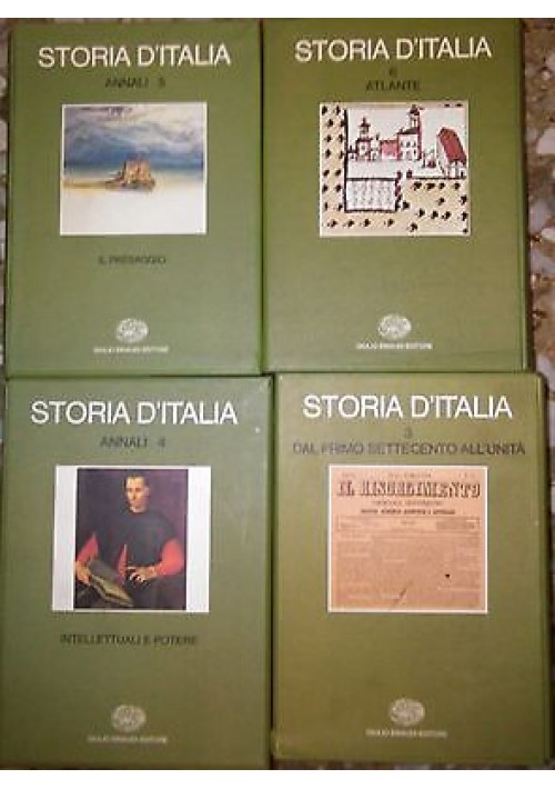 STORIA D'ITALIA 10 volumi completa + ANNALI primi 9 EINAUDI 1972 - 1986 Libro