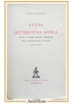 STUDI DI LETTERATURA ANTICA di Gino Funaioli volume 2 tomo II 1949 Zanichelli