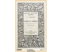 STUDIO SU VIRGILIO di Sainte Beuve 1939 Laterza Libro traduzione Tommaso Fiore