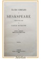 TEATRO DI SHAKESPEARE Volumi 2 e 3 1858 UTET Amleto Antonio Cleopatra Re Lear