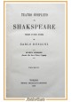 TEATRO DI SHAKESPEARE volume 4 e 5 Enrico IV VI Riccardo II III 1859 UTET Libro