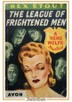 THE LEAGUE OF FRIGHTENED MEN di Rex Stout 1935 Avon Book Libro Nero Wolfe ingles