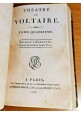 THEATRE di Voltaire volumi 3 e 4 libro antico 1813 Didot teatro originale