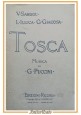 TOSCA di Sardou Illica Giacosa musica di Puccini 1935 Ricordi Libretto Opera