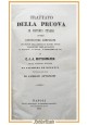 TRATTATO DELLA PRUOVA IN MATERIA PENALE di Mittermayer 1850 Carluccio Libro