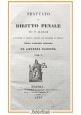 TRATTATO DI DIRITTO PENALE di Rossi 2 volumi completo 1832 Stamperia del Fibreno