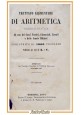 TRATTATO ELEMENTARE DI ARITMETICA teorico pratica 1874 UTET Paravia libro antico