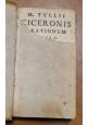 TULLII CICERONIS ORATIONUM 3 volumi Campi 1779 Libro Antico Orazioni di Cicerone